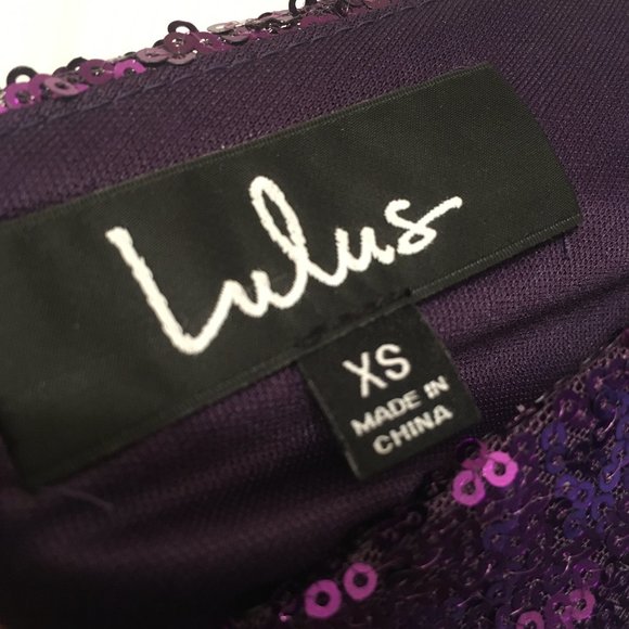 NWT Champagne Showers Purple Sequin Bodycon Dress - XS - Picture 7 of 7